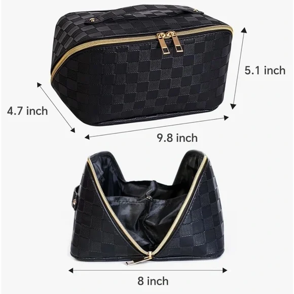 Waterproof Big Cosmetics bag for Women Portable Handle Makeup - Picture 3 of 3